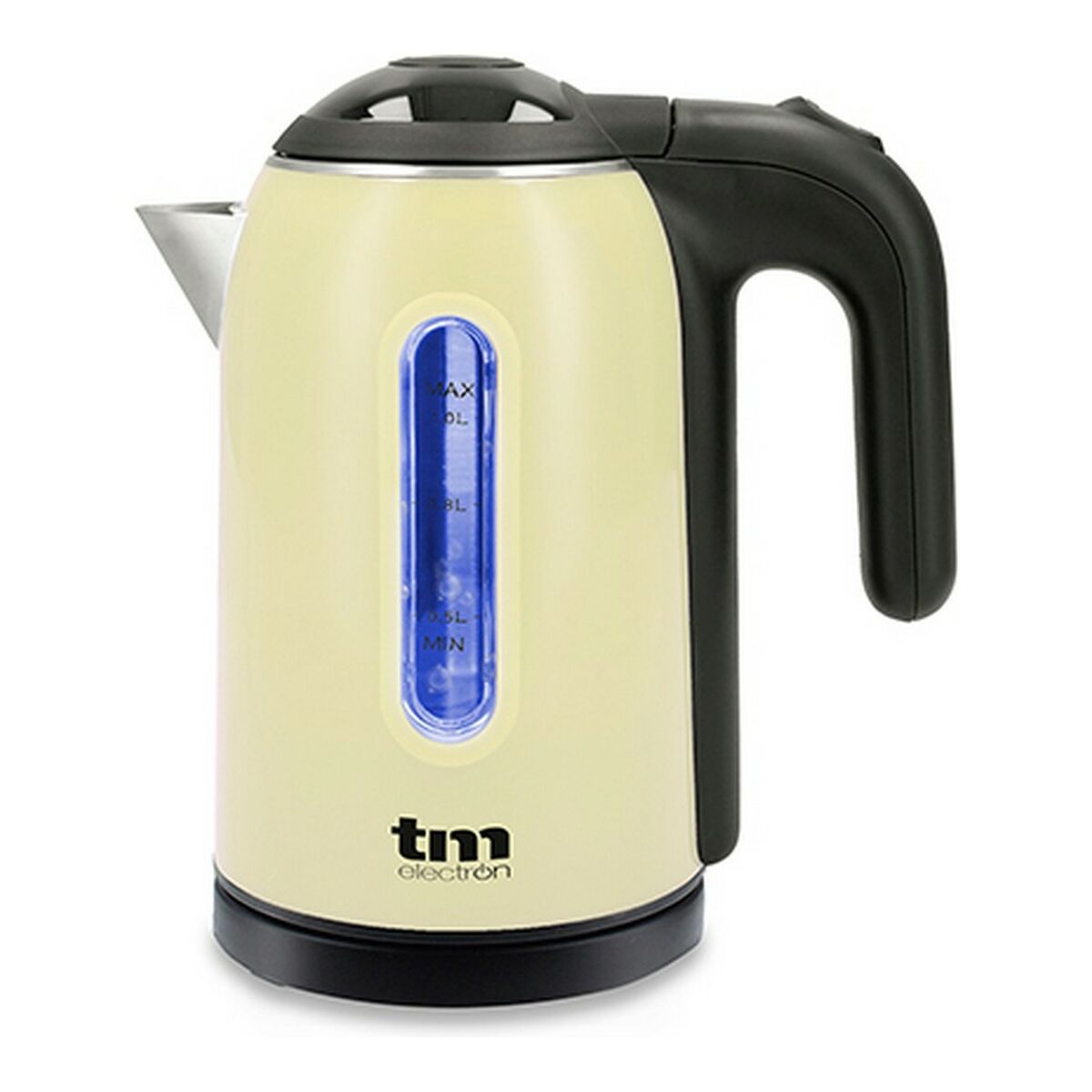 Electric Kettle with LED Light TM Electron Stainless steel Cream-0