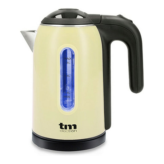 Electric Kettle with LED Light TM Electron Stainless steel Cream-0