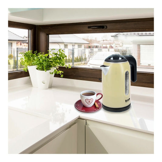 Electric Kettle with LED Light TM Electron Stainless steel Cream-1