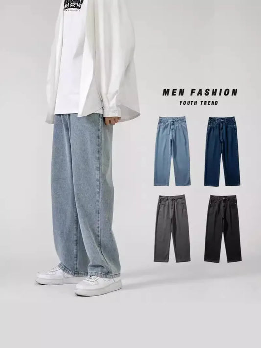 Manufactory Custom Style or Logo Low Moq DOM OEM  Wholesale Jeans Vintage Blue Denim Hip Hop Streetwear Pants Washed Technique