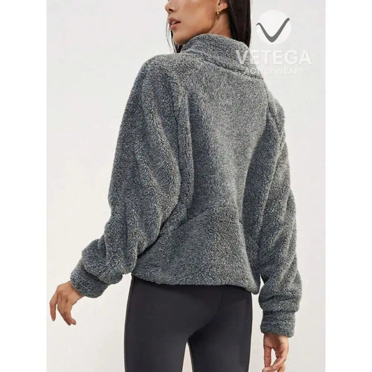 vetega Long sleeve teddy coat, zipper, warm coat