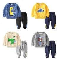Girls Solid Colour Sets Children's Long-Sleeved Short Sweater Trousers 2Pcs Spring Autumn New Kids Fashion Casual Suit 4-12Y