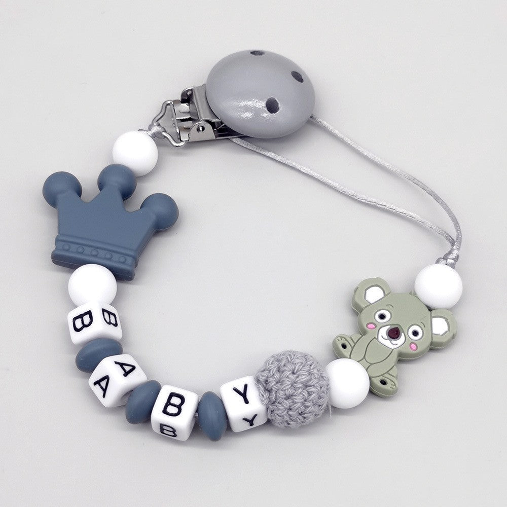 Hot selling newest baby products silicone pacifier newborn child pacifier chain clip teether anti-drop can grind teeth