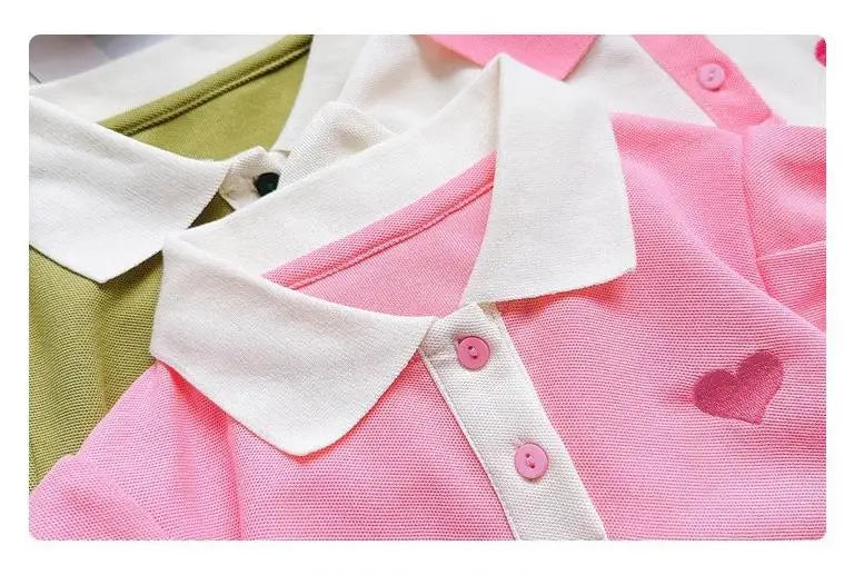 2025 New Children's Dress Girls' Summer Korean Edition Striped Strawberry lapel Casual Dress 1-10 Years Old