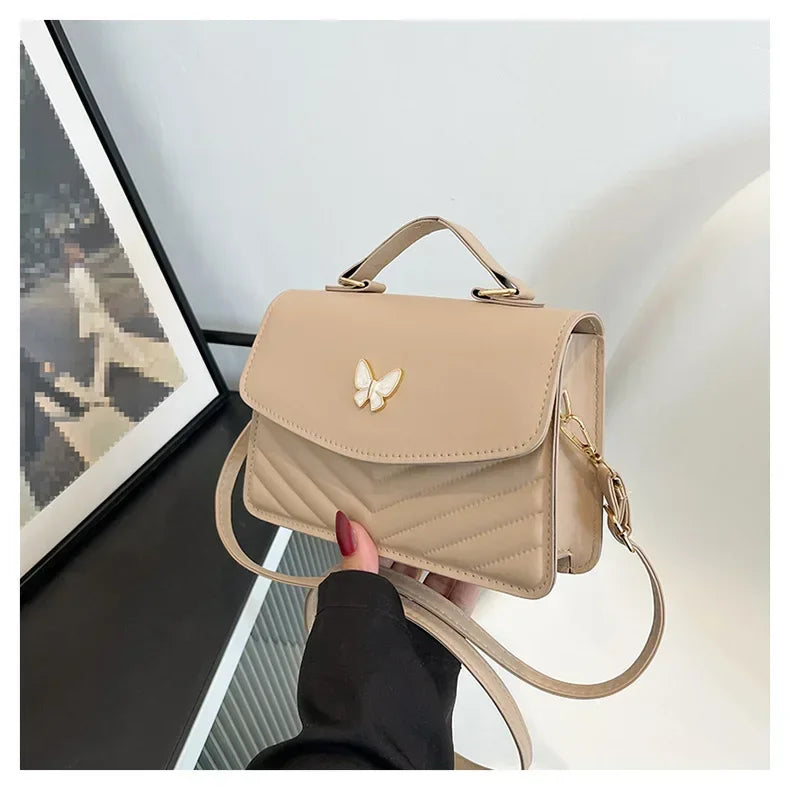 PU Versatile and Fashionable Portable Small Square Bag Single Shoulder Crossbody Bag Luxury Designer Handbag Bolsas De Mujer