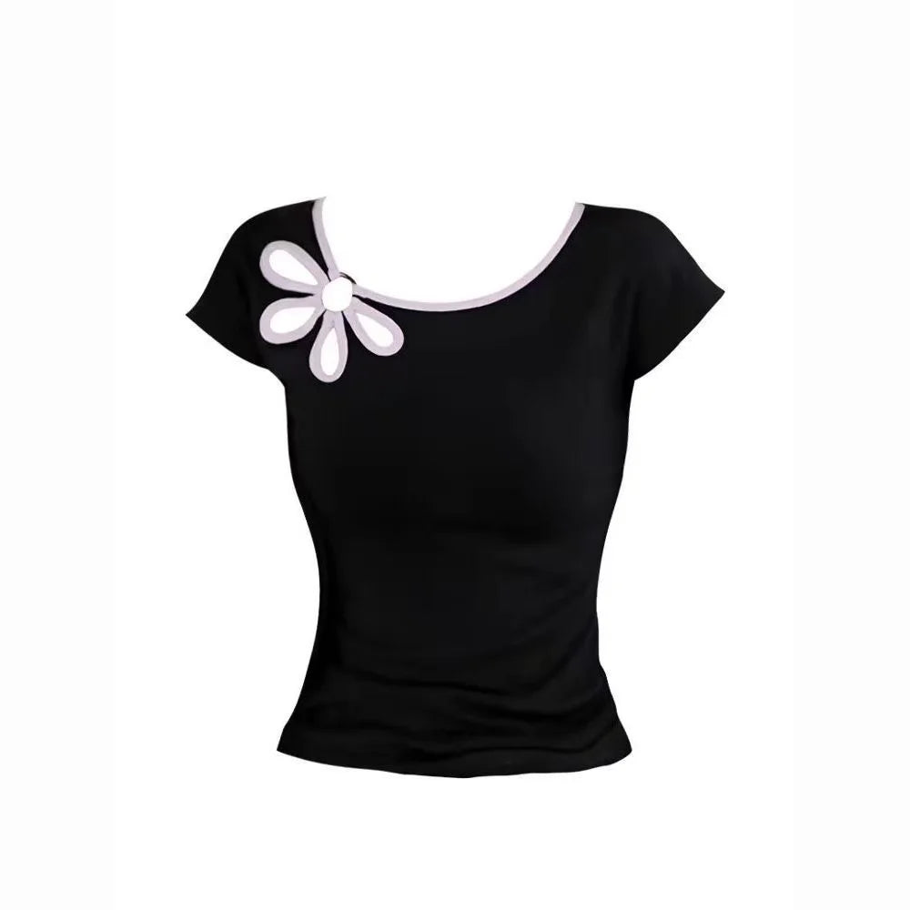 2000s Y2k Tops & Tees Women's T-shirt Print Sexy Punk Streetwear Shirt Gothic Blouse Casual Grunge T Shirts Crop Top 2025 Summer