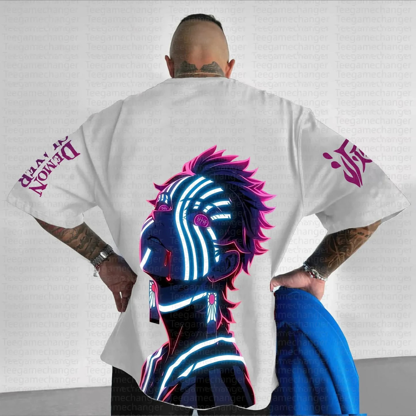 Teegamechanger Demon Slayer Kimetsu No Yaiba Anime Graphic Print T Shirts for Men 2025 Summer Cotton Short Sleeve Tees