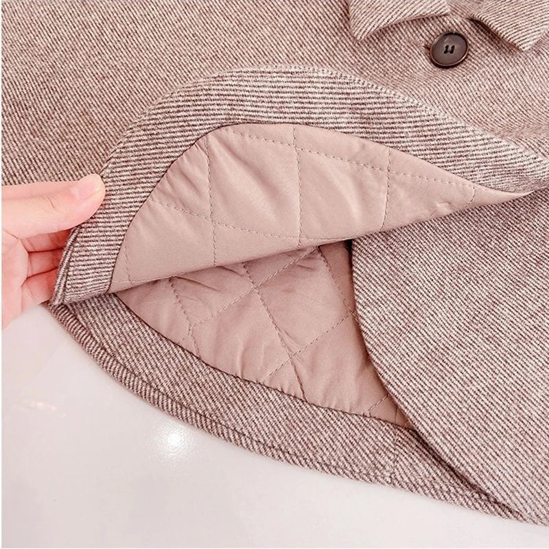 Bear Leader Fashion Kids Girls Princess 2pcs Clothes Set Autumn Winter Children Coat Outwear+Skirts Vintage Outfits Suit 2-12Y
