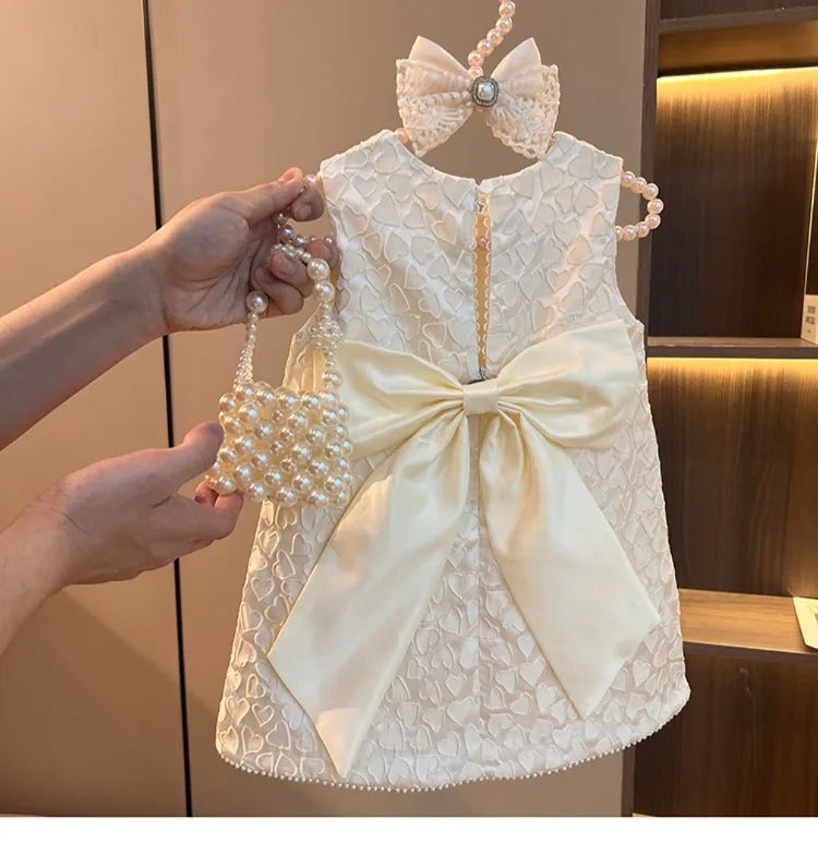 Princess Party Dress Toddler Baby Girls Classic Dresses Kids Heart Elegant Wedding Children Birthday Baptism Formal Clothing