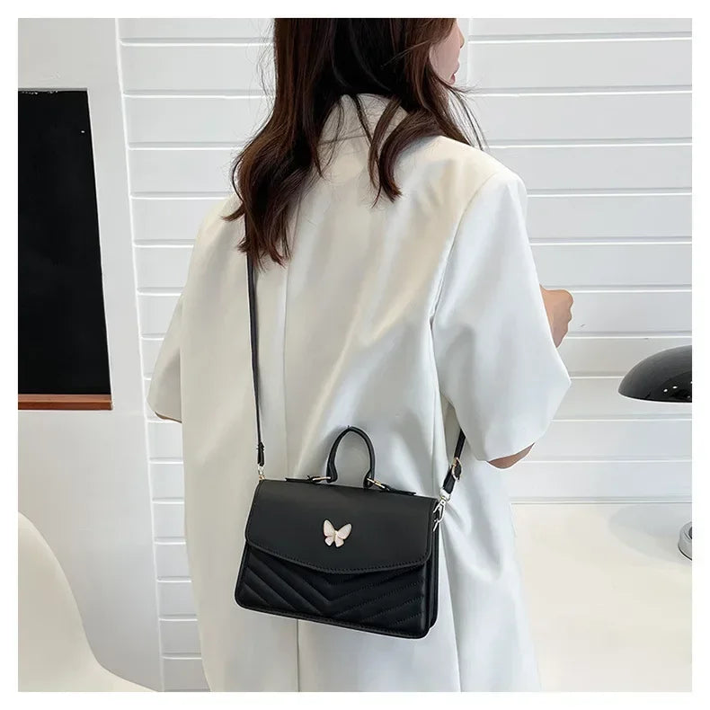 PU Versatile and Fashionable Portable Small Square Bag Single Shoulder Crossbody Bag Luxury Designer Handbag Bolsas De Mujer
