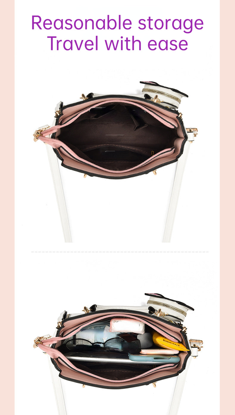 New Trendy Fashion Handbags Atmospheric All-match Ladies Shoulder Bag Messenger Bag Cat Coin Purse Headphone Bag 2023