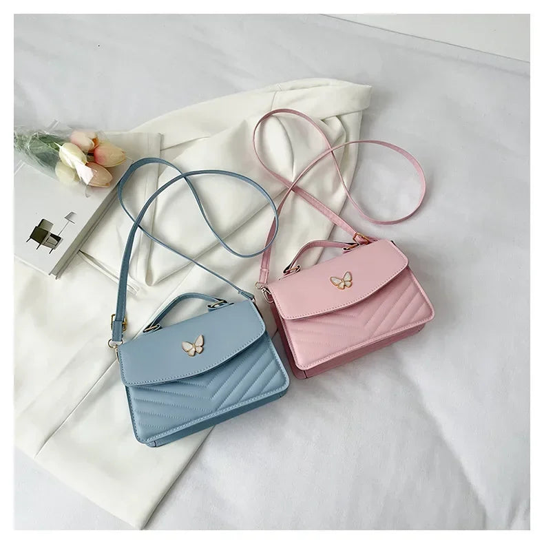 PU Versatile and Fashionable Portable Small Square Bag Single Shoulder Crossbody Bag Luxury Designer Handbag Bolsas De Mujer