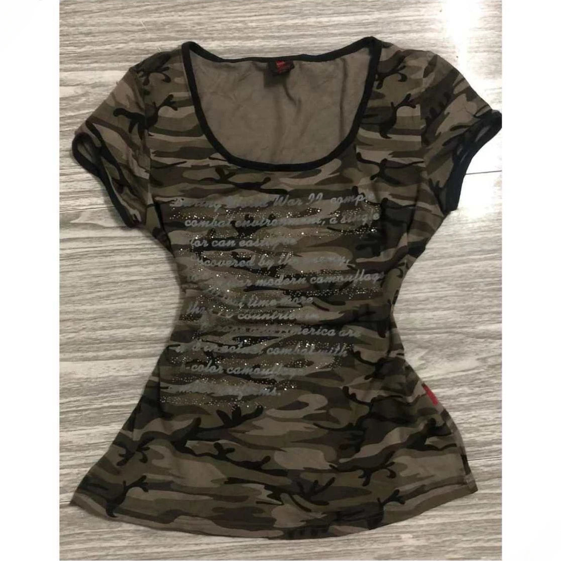 2000s American Vintage T-shits Women Short Sleeve Retro Bodycon Y2k Crop Top Office Lady Korean Fashion Harajuku Subculture Tees
