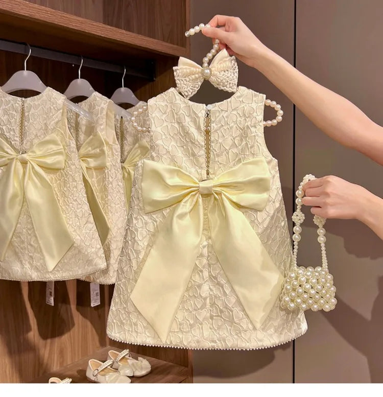 Princess Party Dress Toddler Baby Girls Classic Dresses Kids Heart Elegant Wedding Children Birthday Baptism Formal Clothing