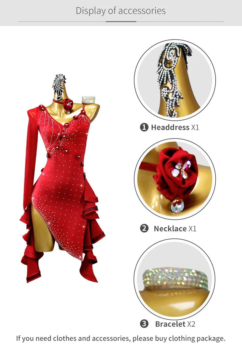 2025 Latin Dance Practice Clothing Girls Dress for Prom Competition Sport Costume Evening Party Skirt Top Women Samba Customized