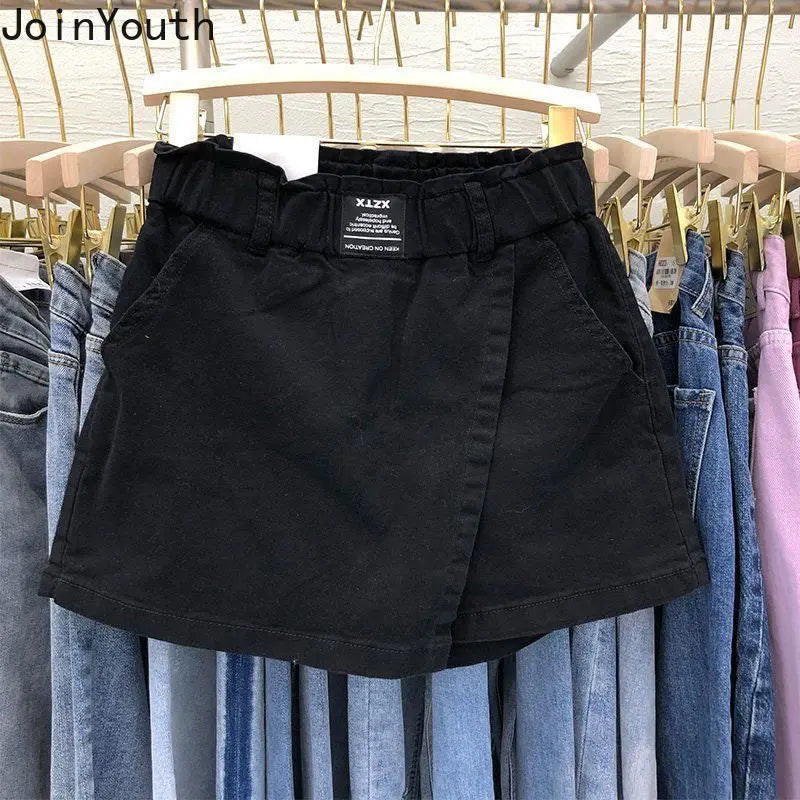 White Skirt Women High Waist Cotton Summer Jupe 2025 Faldas Mujer De Moda Fashion Casual Bodycon Mini Y2k Skirts Korean Saia