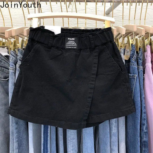 White Skirt Women High Waist Cotton Summer Jupe 2025 Faldas Mujer De Moda Fashion Casual Bodycon Mini Y2k Skirts Korean Saia