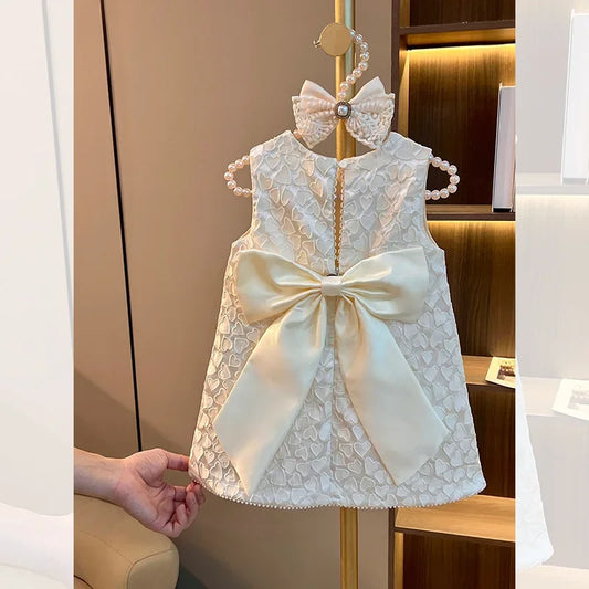 Princess Party Dress Toddler Baby Girls Classic Dresses Kids Heart Elegant Wedding Children Birthday Baptism Formal Clothing