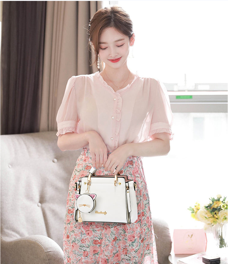 New Trendy Fashion Handbags Atmospheric All-match Ladies Shoulder Bag Messenger Bag Cat Coin Purse Headphone Bag 2023