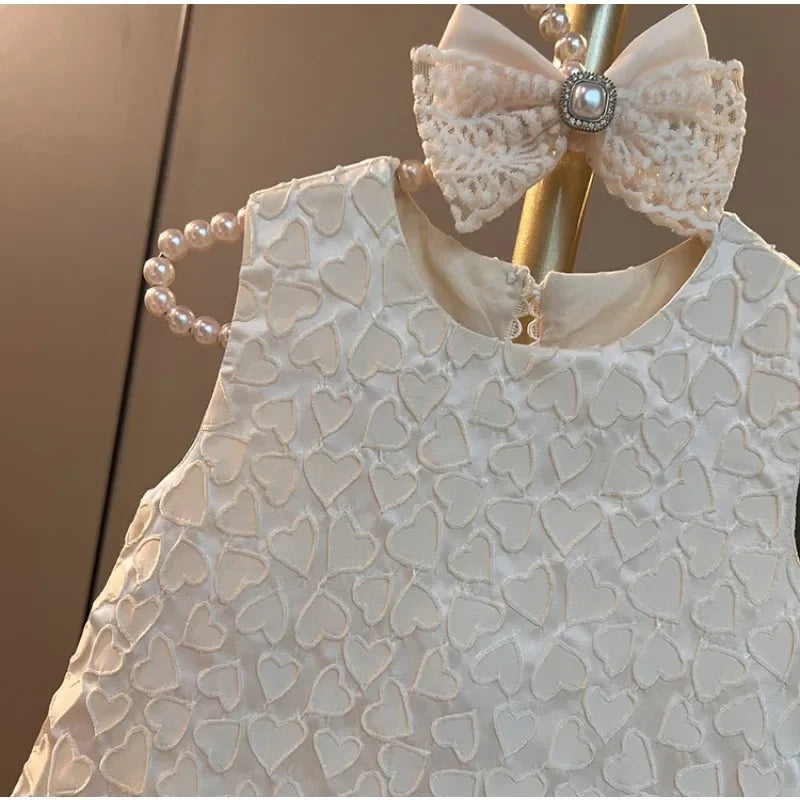 Princess Party Dress Toddler Baby Girls Classic Dresses Kids Heart Elegant Wedding Children Birthday Baptism Formal Clothing