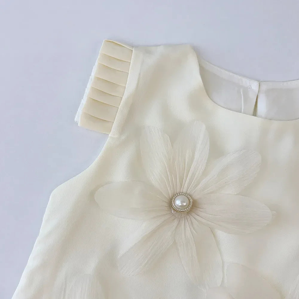 Bear Leader 2-7 Years Summer New 3D Flower Vest Dress Girl's Princess Dresses Baby Kids Clothing Wedding Party Elegent Clothes