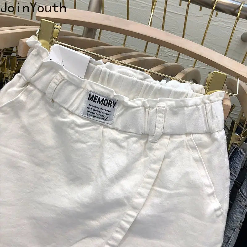 White Skirt Women High Waist Cotton Summer Jupe 2025 Faldas Mujer De Moda Fashion Casual Bodycon Mini Y2k Skirts Korean Saia
