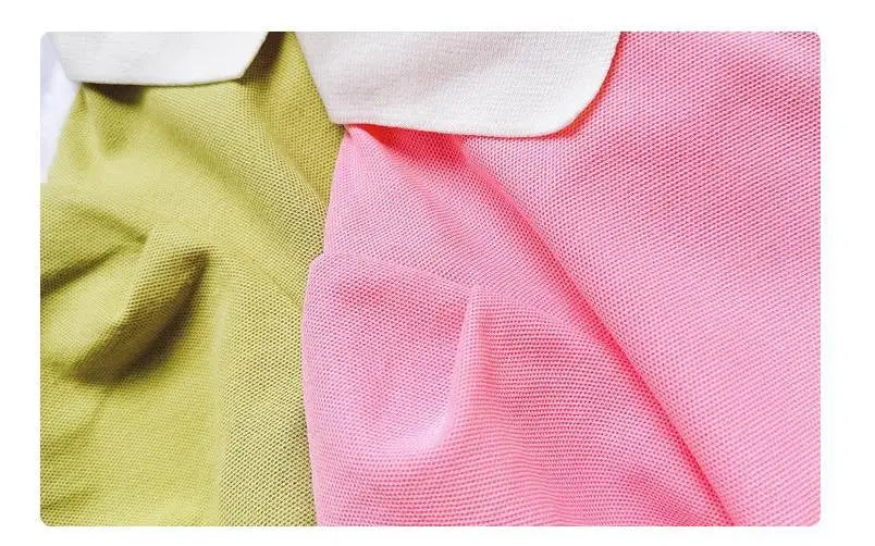 2025 New Children's Dress Girls' Summer Korean Edition Striped Strawberry lapel Casual Dress 1-10 Years Old