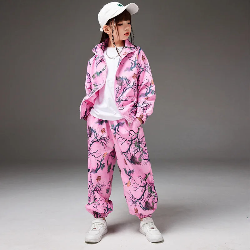 Chinese Style Children's Performance Costume Boys Set Hip-Hop Street Dance National Trend Performance Outfit Girls Jazz Show Cos
