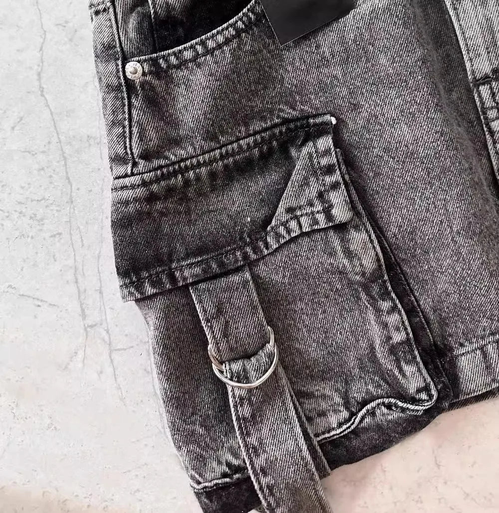 Skirts Women Sexy Short Skirt Slim Fit Casual Regular Jeans Elegant Splice Denim High Waist Hip Wrap A Line Pockets Summer