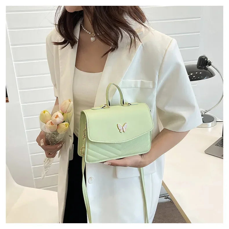 PU Versatile and Fashionable Portable Small Square Bag Single Shoulder Crossbody Bag Luxury Designer Handbag Bolsas De Mujer