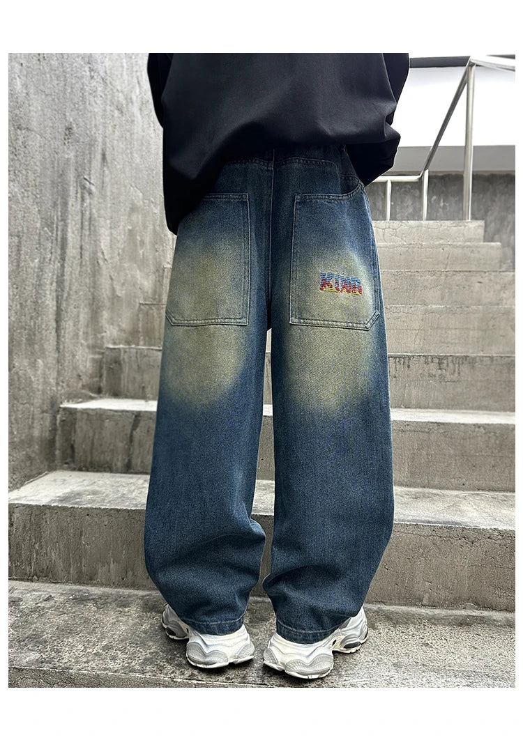 Hot Sale Children Vintage y2k Baggy Jeans for Teens Boy New Casual Relaxed Fit Denim Pants Kids Classic Blue Jeans Trousers