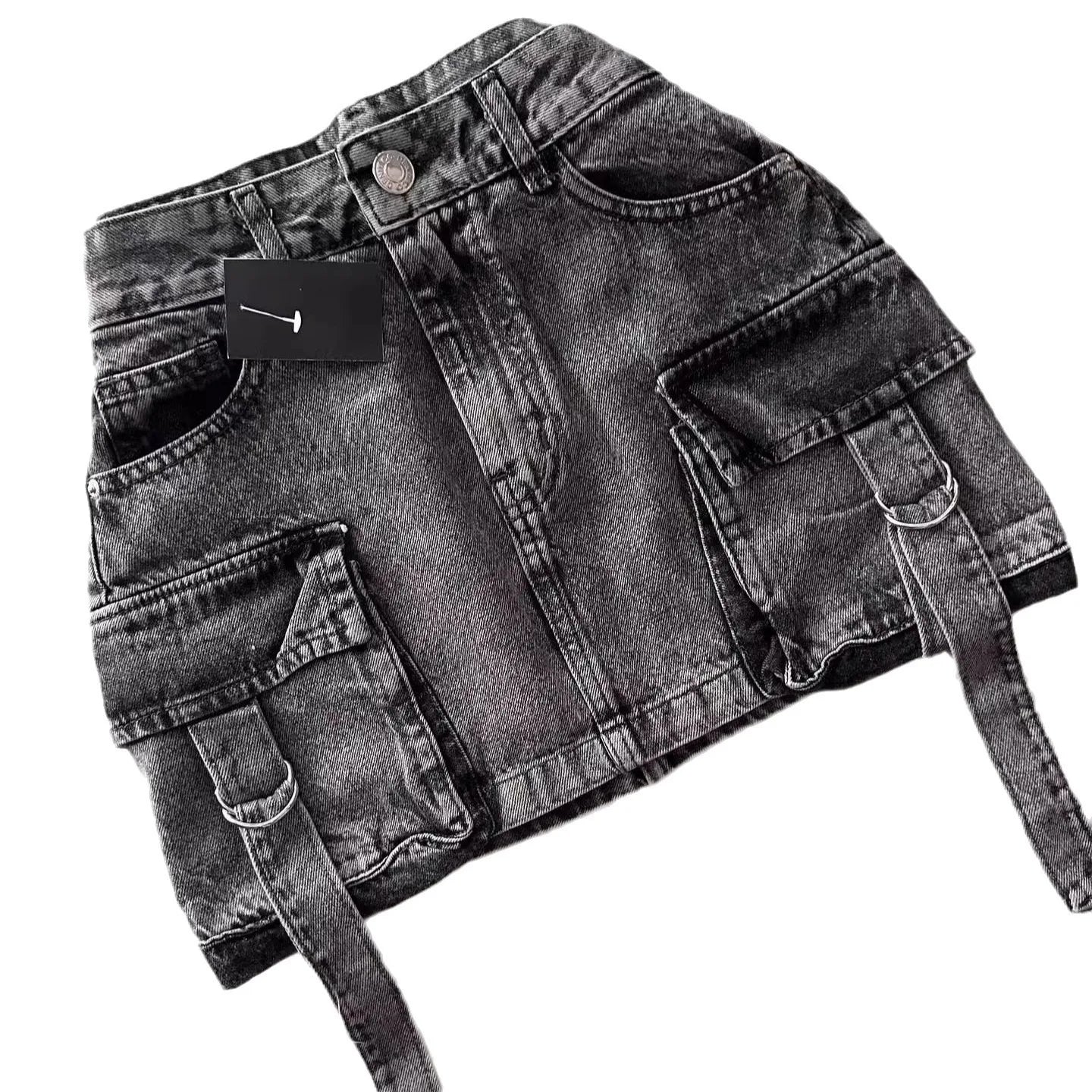 Skirts Women Sexy Short Skirt Slim Fit Casual Regular Jeans Elegant Splice Denim High Waist Hip Wrap A Line Pockets Summer