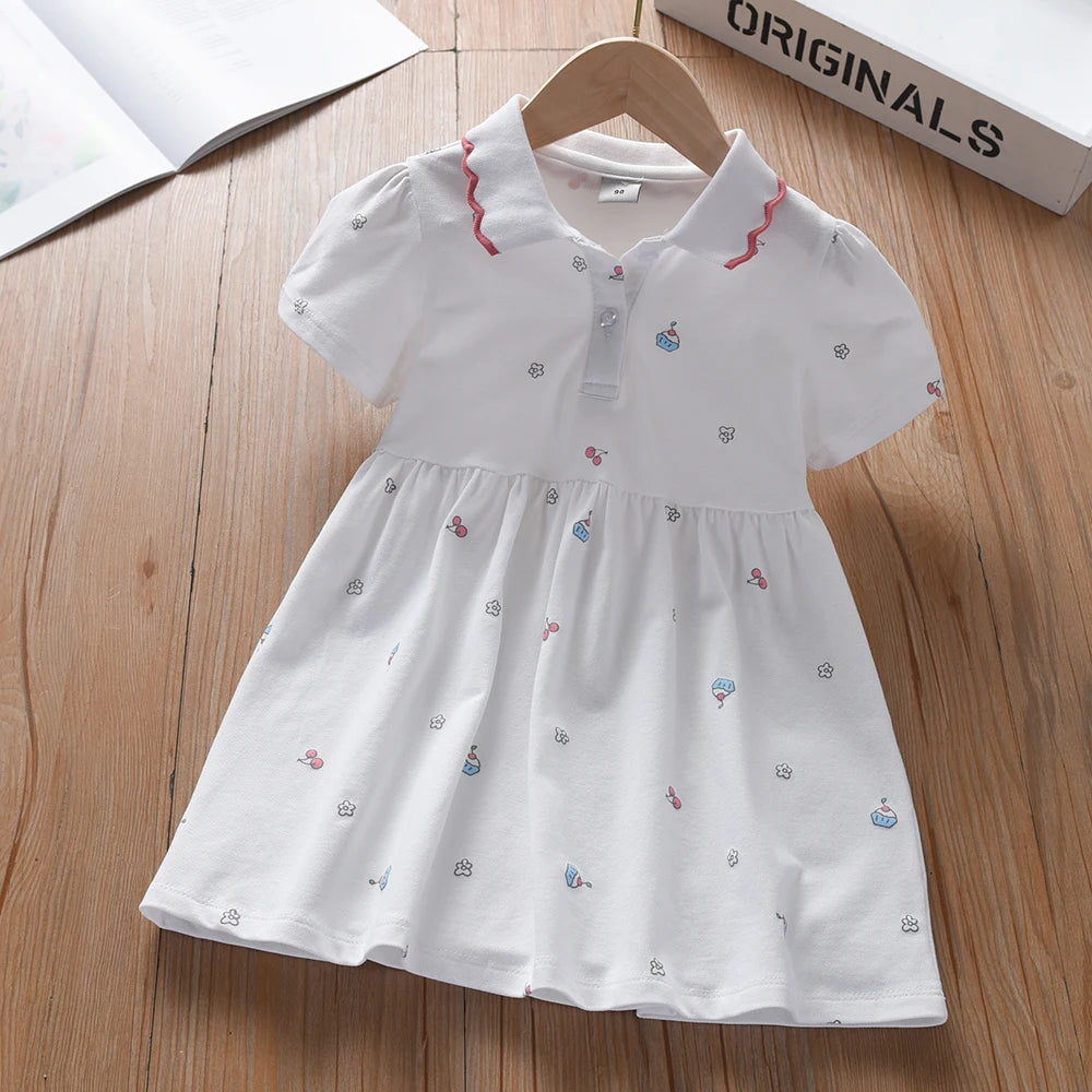 Girls Clothes 2025 New Summer Princess Dresses Short Sleeve Kids Dress Baby Dresses for Children Clothing 2-6Y