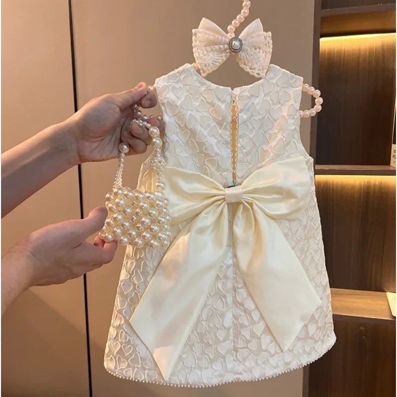 Princess Party Dress Toddler Baby Girls Classic Dresses Kids Heart Elegant Wedding Children Birthday Baptism Formal Clothing