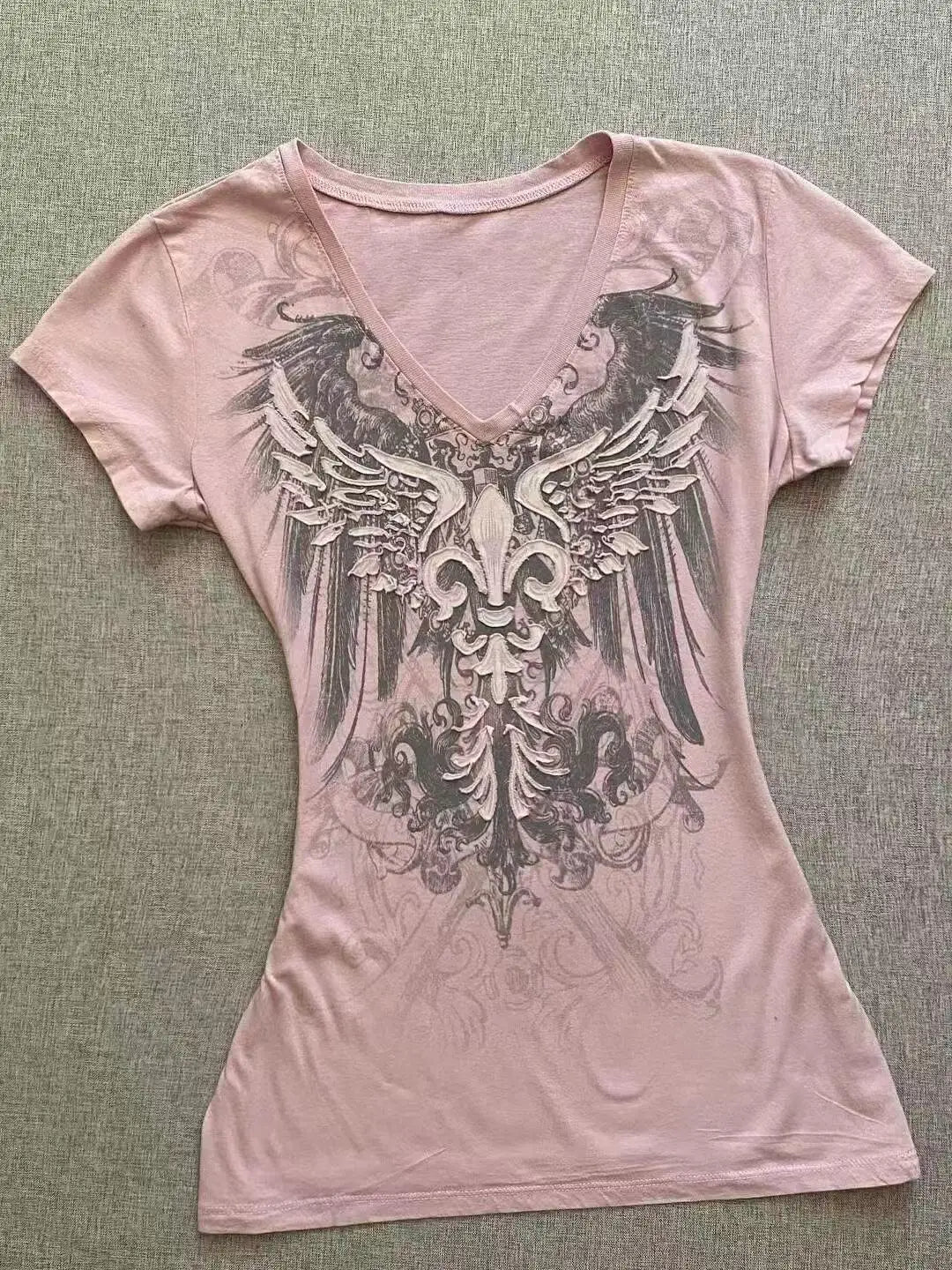 2000s Y2k Tops & Tees Women's T-shirt Print Sexy Punk Streetwear Shirt Gothic Blouse Casual Grunge T Shirts Crop Top 2025 Summer
