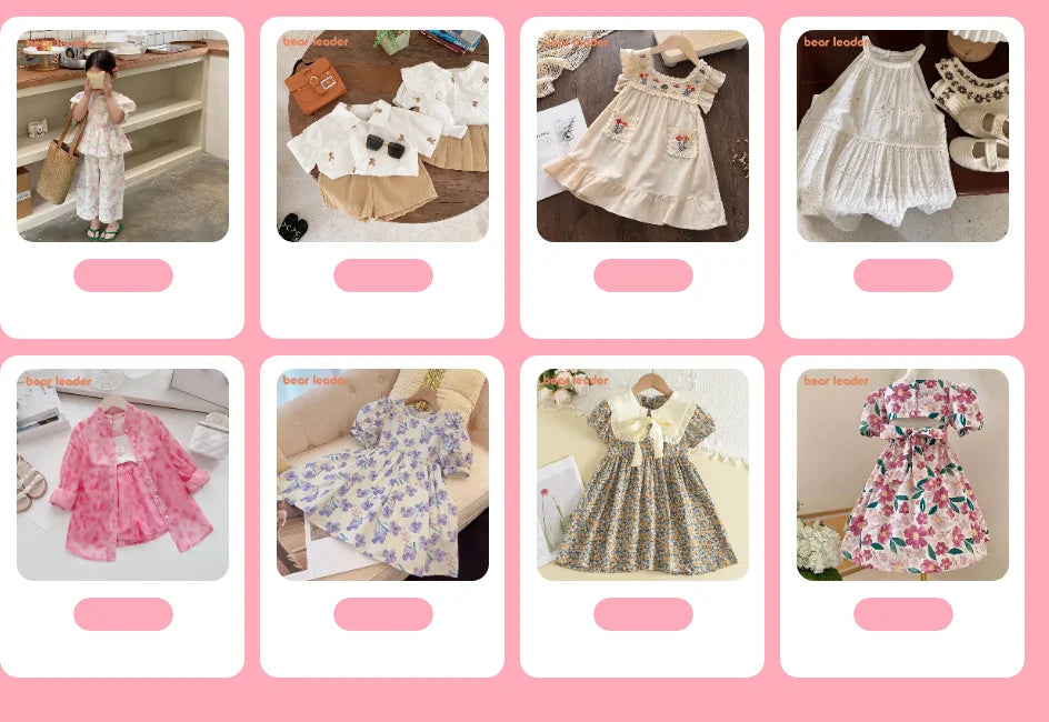 Bear Leader Fashion Kids Girls Princess 2pcs Clothes Set Autumn Winter Children Coat Outwear+Skirts Vintage Outfits Suit 2-12Y