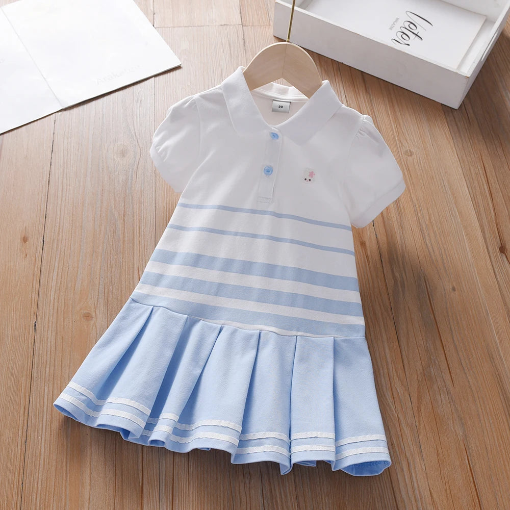 Girls Clothes 2025 New Summer Princess Dresses Short Sleeve Kids Dress Baby Dresses for Children Clothing 2-6Y