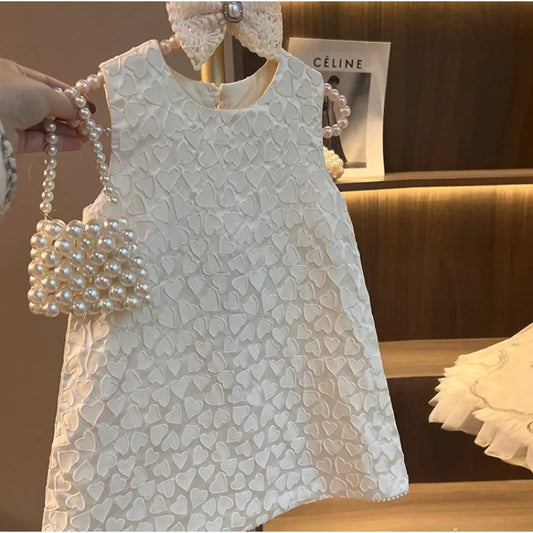 Princess Party Dress Toddler Baby Girls Classic Dresses Kids Heart Elegant Wedding Children Birthday Baptism Formal Clothing