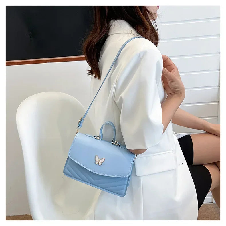 PU Versatile and Fashionable Portable Small Square Bag Single Shoulder Crossbody Bag Luxury Designer Handbag Bolsas De Mujer