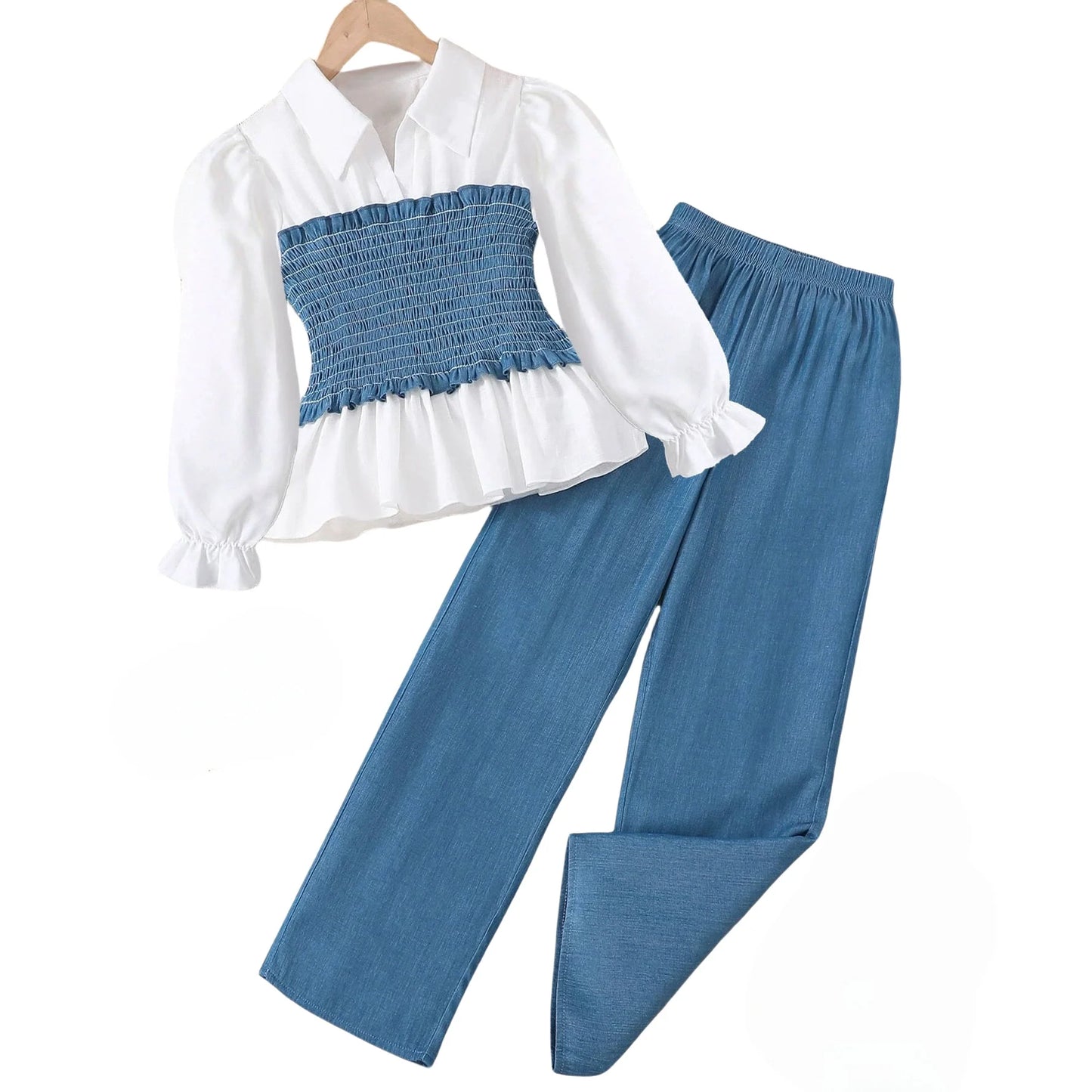 2025 Teen Girls' Clothes Long Sleeves Top + Pants 2pcs Set For Autumn Children Clothing Kids Girl Outfits For 8 9 10 11 12 Years