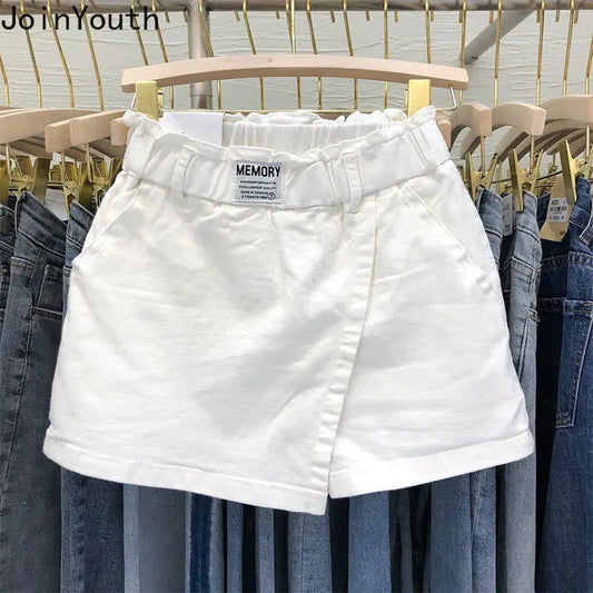 White Skirt Women High Waist Cotton Summer Jupe 2025 Faldas Mujer De Moda Fashion Casual Bodycon Mini Y2k Skirts Korean Saia