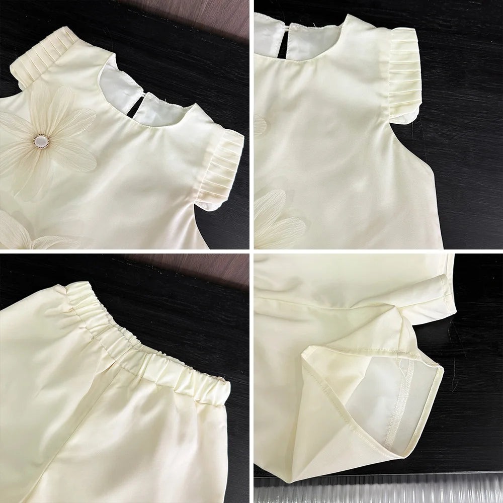 Bear Leader 2-7 Years Summer New 3D Flower Vest Dress Girl's Princess Dresses Baby Kids Clothing Wedding Party Elegent Clothes