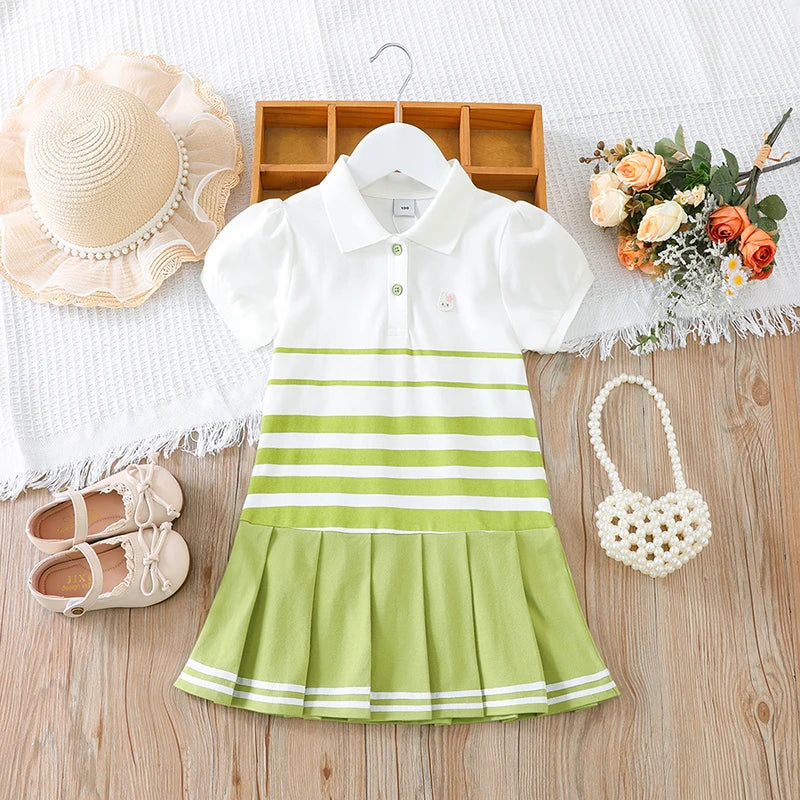 Girls Clothes 2025 New Summer Princess Dresses Short Sleeve Kids Dress Baby Dresses for Children Clothing 2-6Y