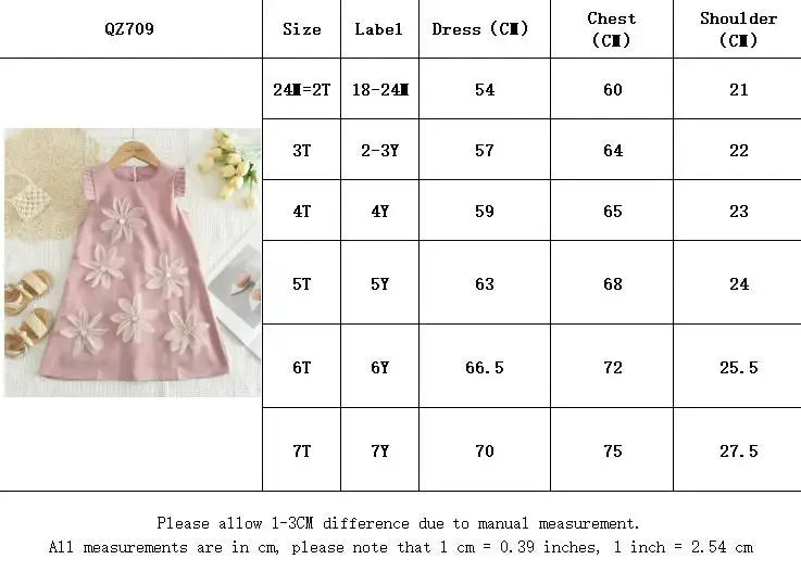 Bear Leader 2-7 Years Summer New 3D Flower Vest Dress Girl's Princess Dresses Baby Kids Clothing Wedding Party Elegent Clothes