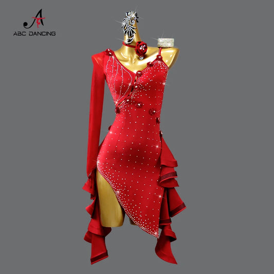 2025 Latin Dance Practice Clothing Girls Dress for Prom Competition Sport Costume Evening Party Skirt Top Women Samba Customized