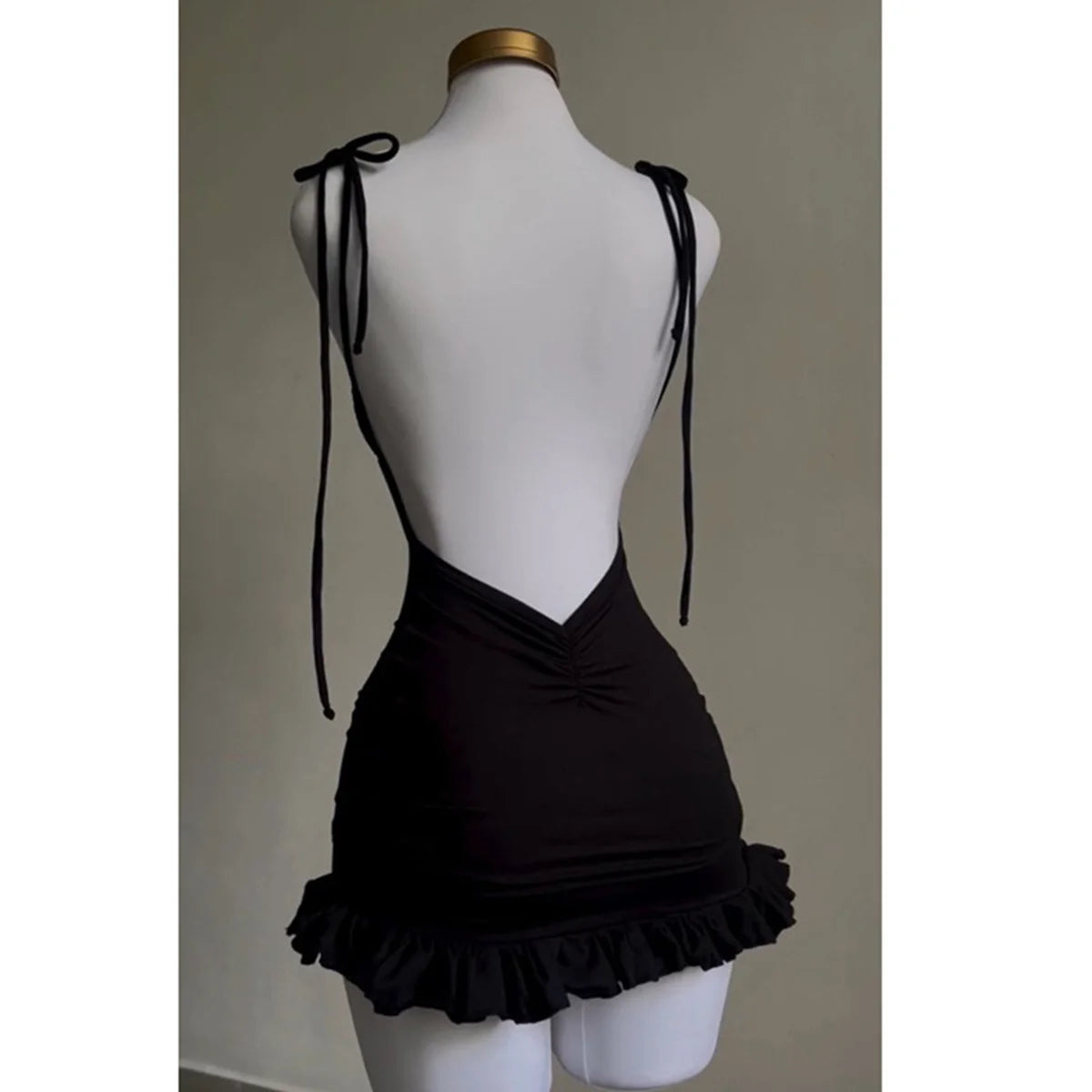 2025 New V Neck Backless Side Slit Sexy Slim Camisole Dress Summer Female Elegant Lace Up Dresses Ladies Beach Tourism Sundress