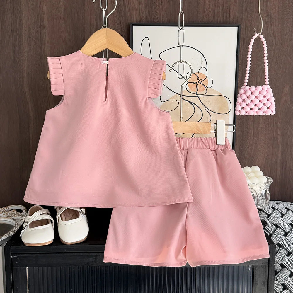 Bear Leader 2-7 Years Summer New 3D Flower Vest Dress Girl's Princess Dresses Baby Kids Clothing Wedding Party Elegent Clothes