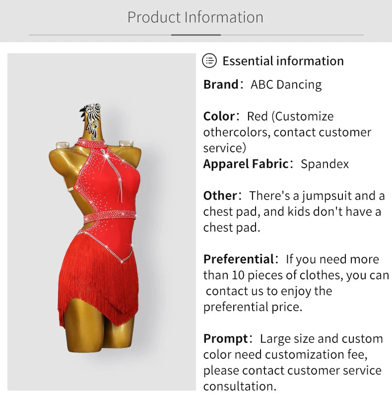 2025 Latin Dance Women Tassel Skirt Sexy New Adult Competition Evening Dress Female Clothes Sport Party Girl Line Suit Customize