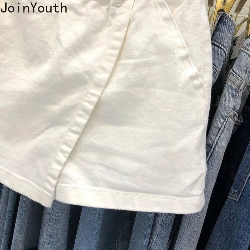 White Skirt Women High Waist Cotton Summer Jupe 2025 Faldas Mujer De Moda Fashion Casual Bodycon Mini Y2k Skirts Korean Saia