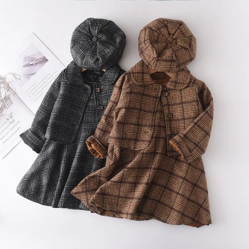 Bear Leader Fashion Kids Girls Princess 2pcs Clothes Set Autumn Winter Children Coat Outwear+Skirts Vintage Outfits Suit 2-12Y